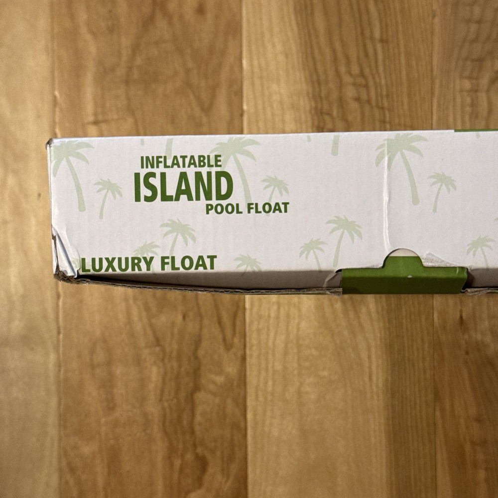 Floatey Island Pool Float Palm Tree Inflatable 48” Luxury Float NEW