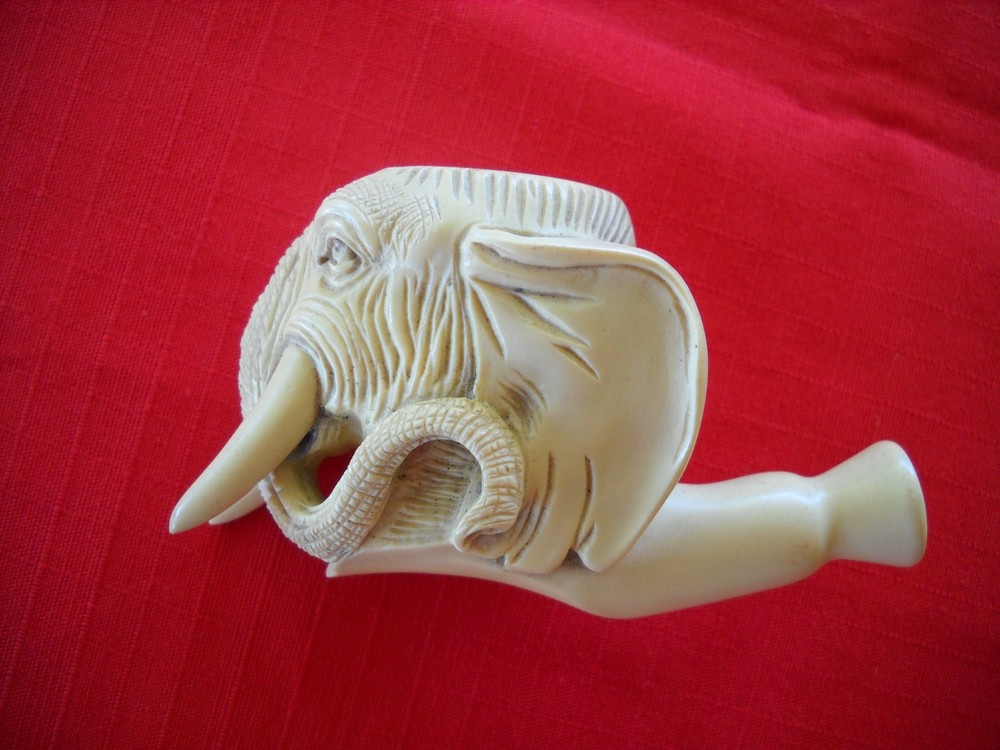 Meerschaum Elephant Head for Pipe.