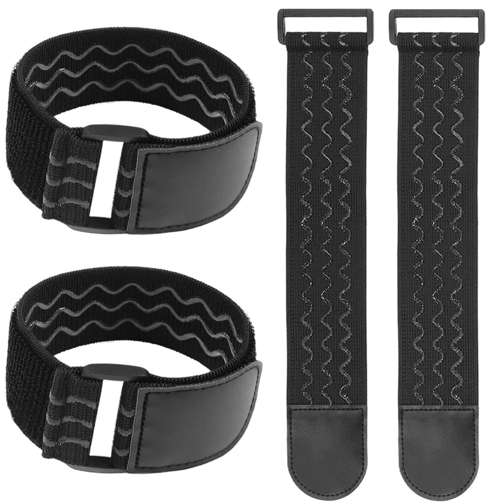 4 PCS Elastic Boot Straps, Ankle Strap Cowboy large size, Black