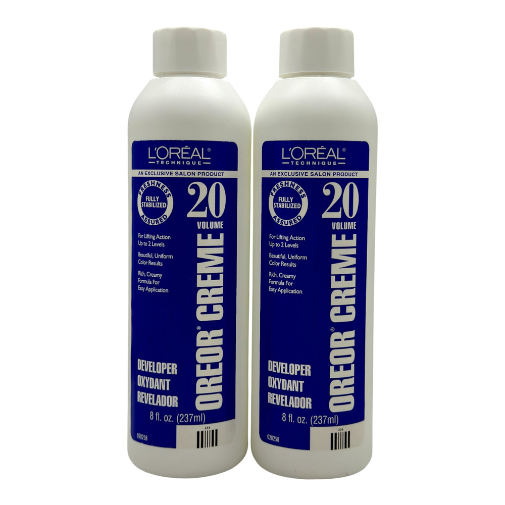 L’Oréal Oreor 20 Volume Crème Developer 2‑Pack • 8 oz Each