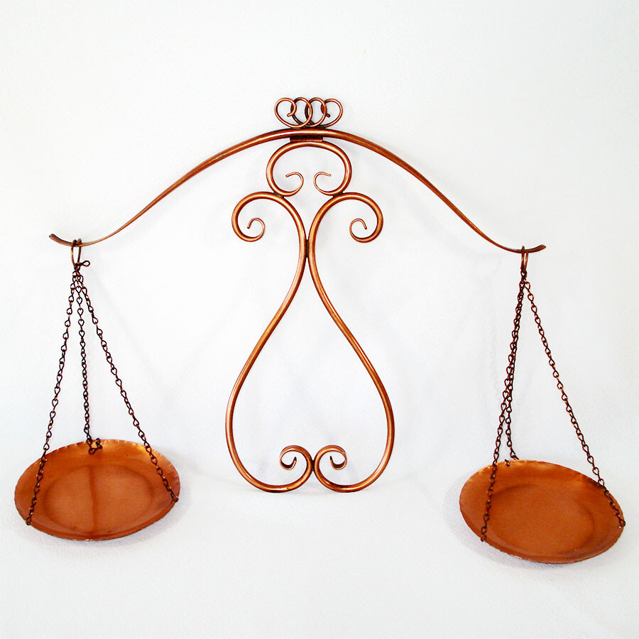 Gregorian Solid Copper Balance Scale Replacement Hanging Weight Plates