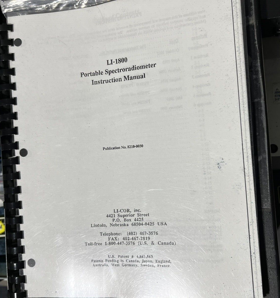 LI-COR LI 1800 OPTICAL RADIATION CALIBRATOR