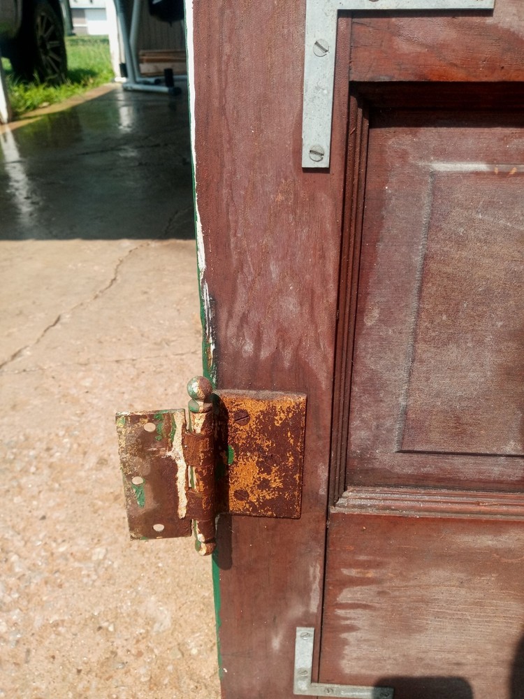 old wooden screen door