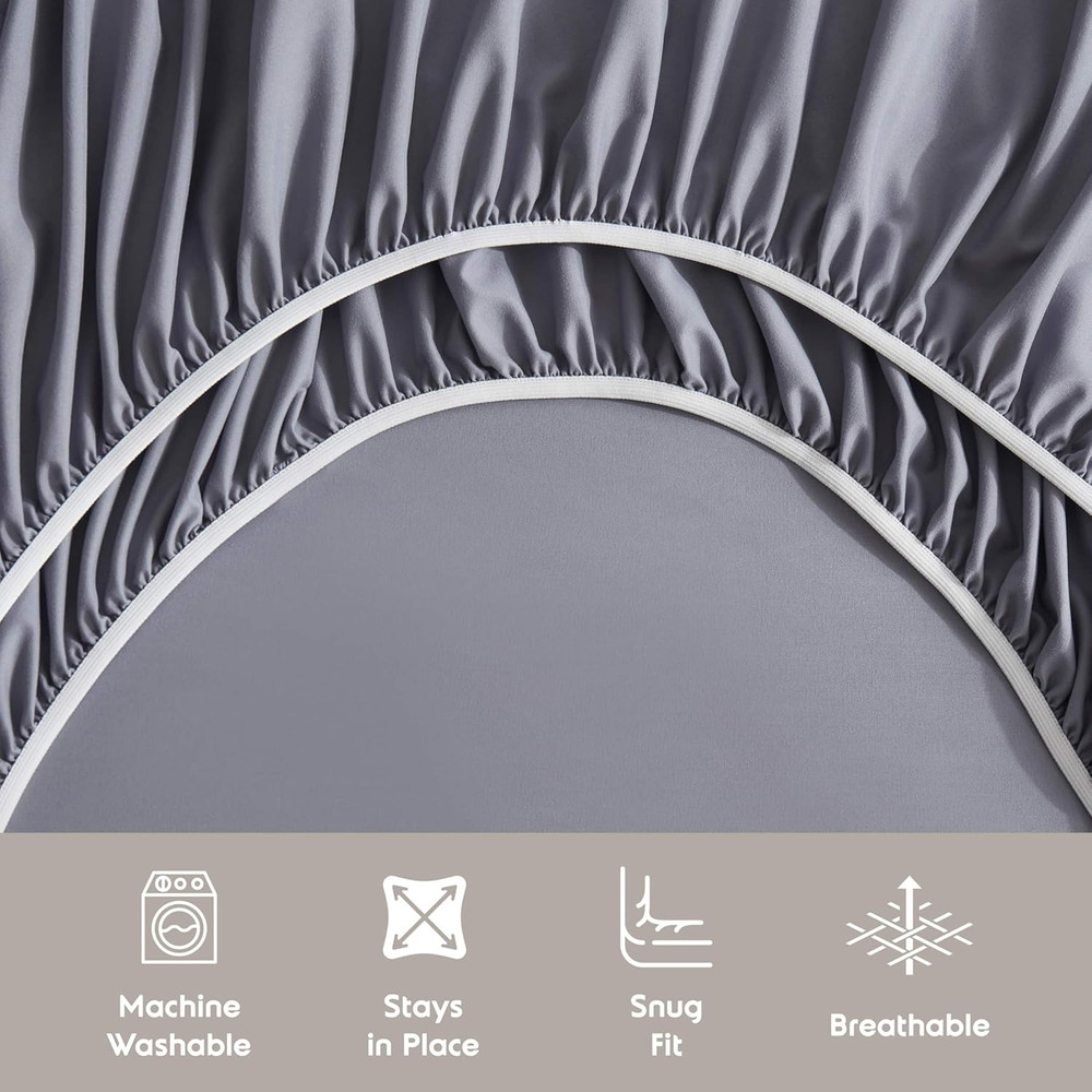 Queen Sheet Set - Luxury 1800 Ultra-Soft Microfiber Bed Sheets - Double Brushed