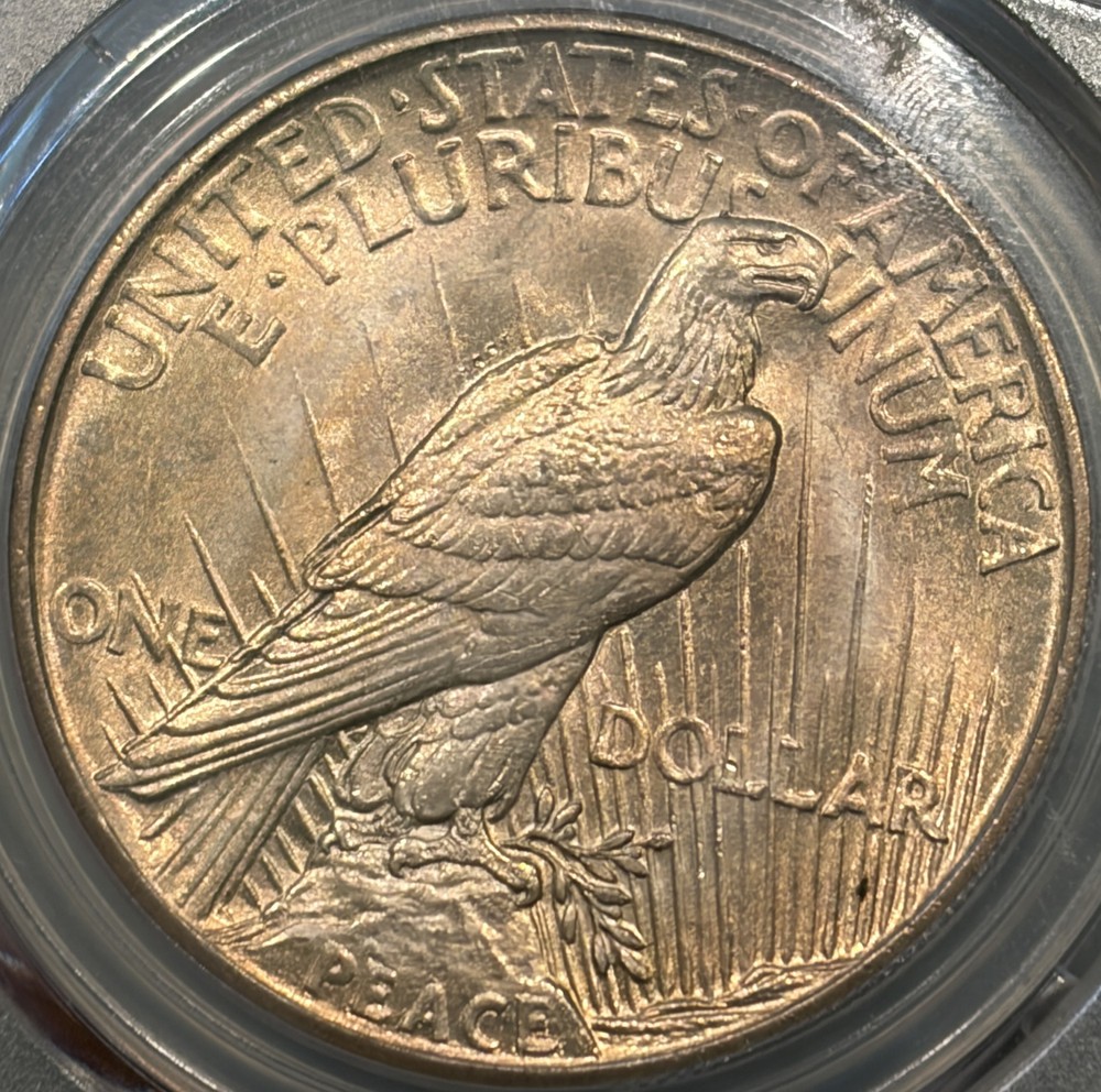 1921 HIGH RELIEF PEACE DOLLAR PCGS MS65