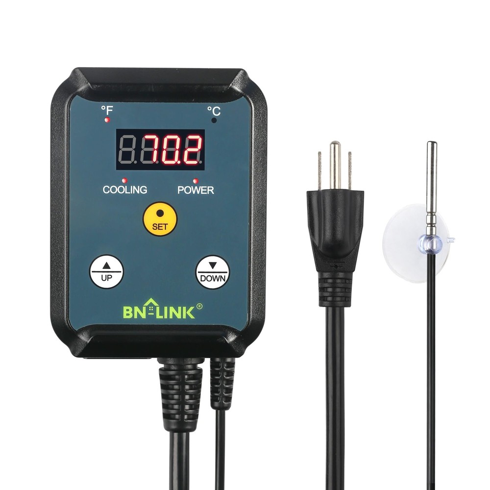BN-LINK Digital Cooling Thermostat Controller, Temperature Cooling, Green