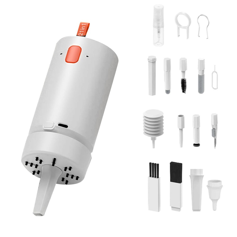 Laptop Keyboard Cleaning Kit 21 in 1 with Vacuum and Keycap Puller Device Tools