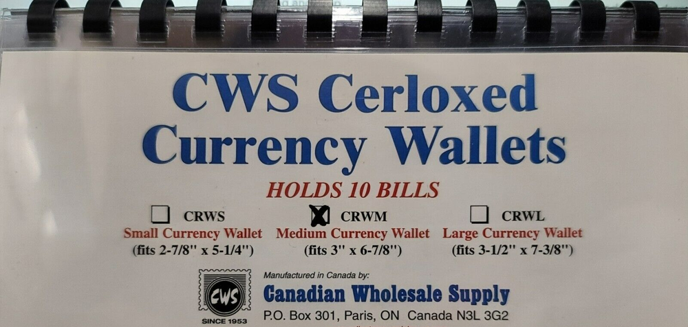 CWS Cerloxed Currency Wallets (Medium)