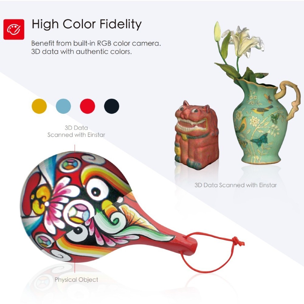 Shining3D Einstar Handheld Color 3D Scanner w/ Scanning Software for 3D Printer