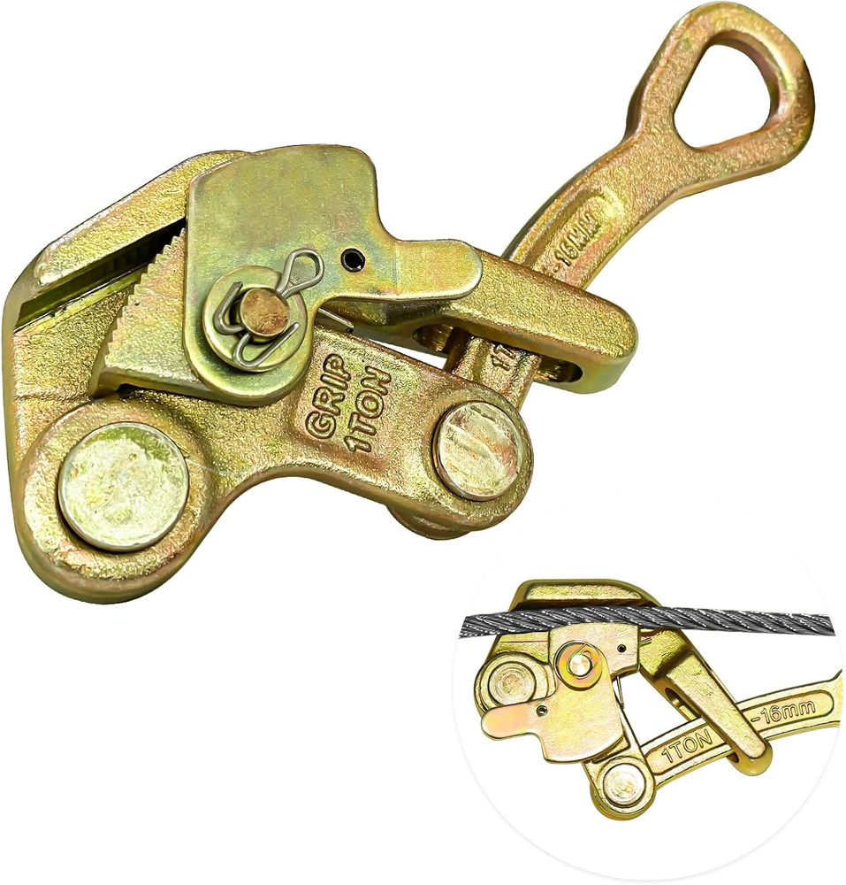 2200Lb Cable Grip Steel Wire Puller 1 Ton, Cable Puller Tool for 2.5-16 Mm Wire