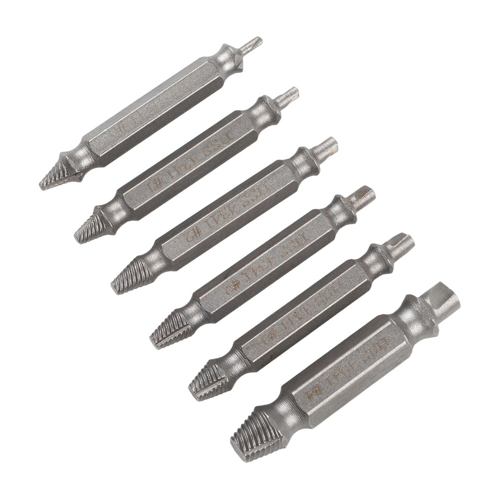 Damaged Screw Extractor Speed Out Drill Bits 6 PCS Tools Set Broken Bolt Remover
