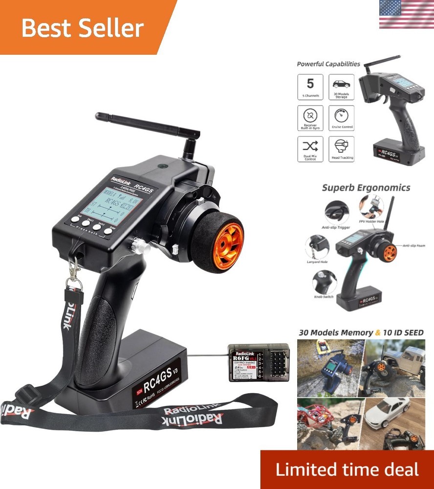 Versatile RC Transmitter & Receiver Combo - Perfect for Drifting and Crawling