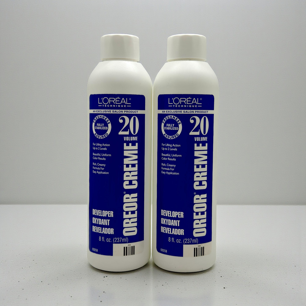 L’Oréal Oreor 20 Volume Crème Developer 2‑Pack • 8 oz Each