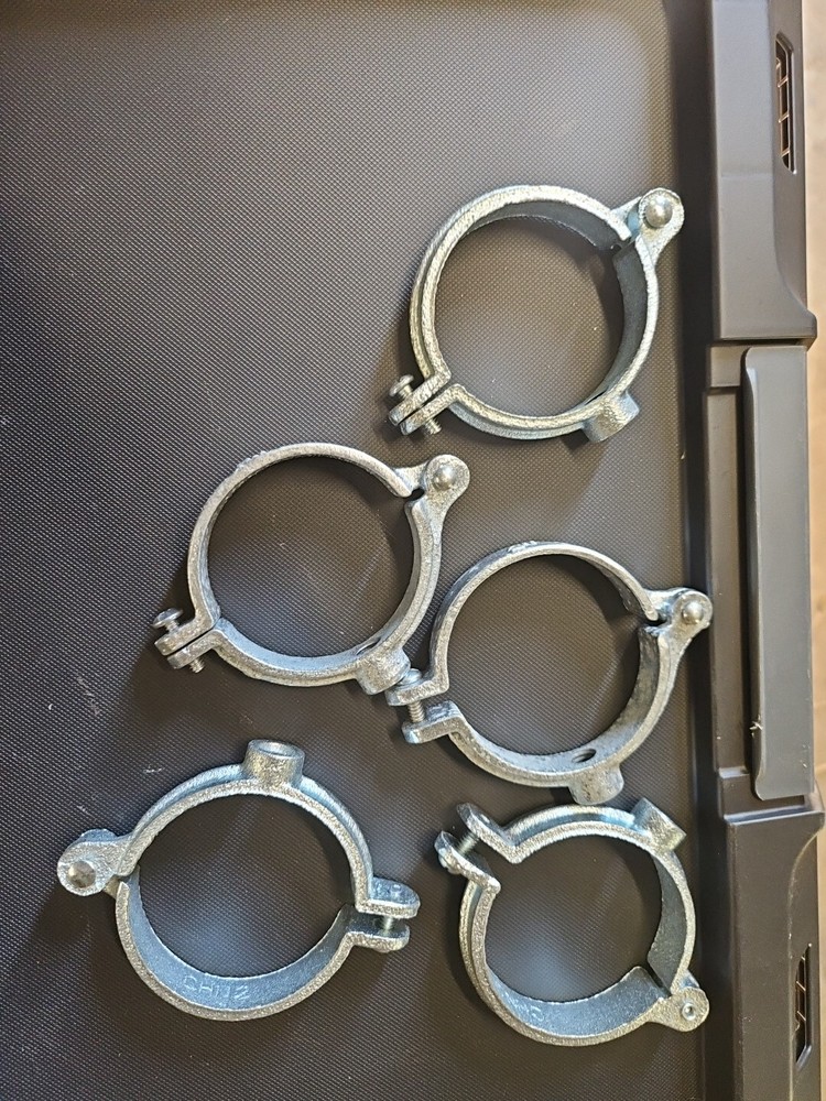 2 in. Galvanized Split Ring Pipe Hanger Lot Of 5