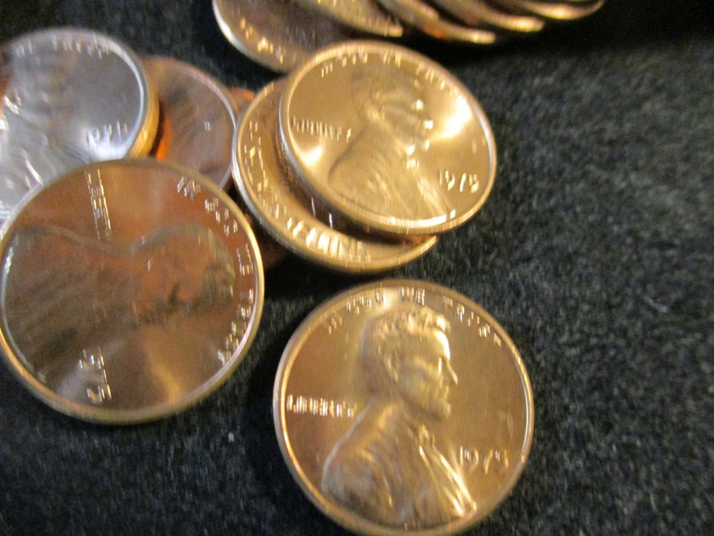 1975 LINCOLN CENT ROLL GEM    BA
