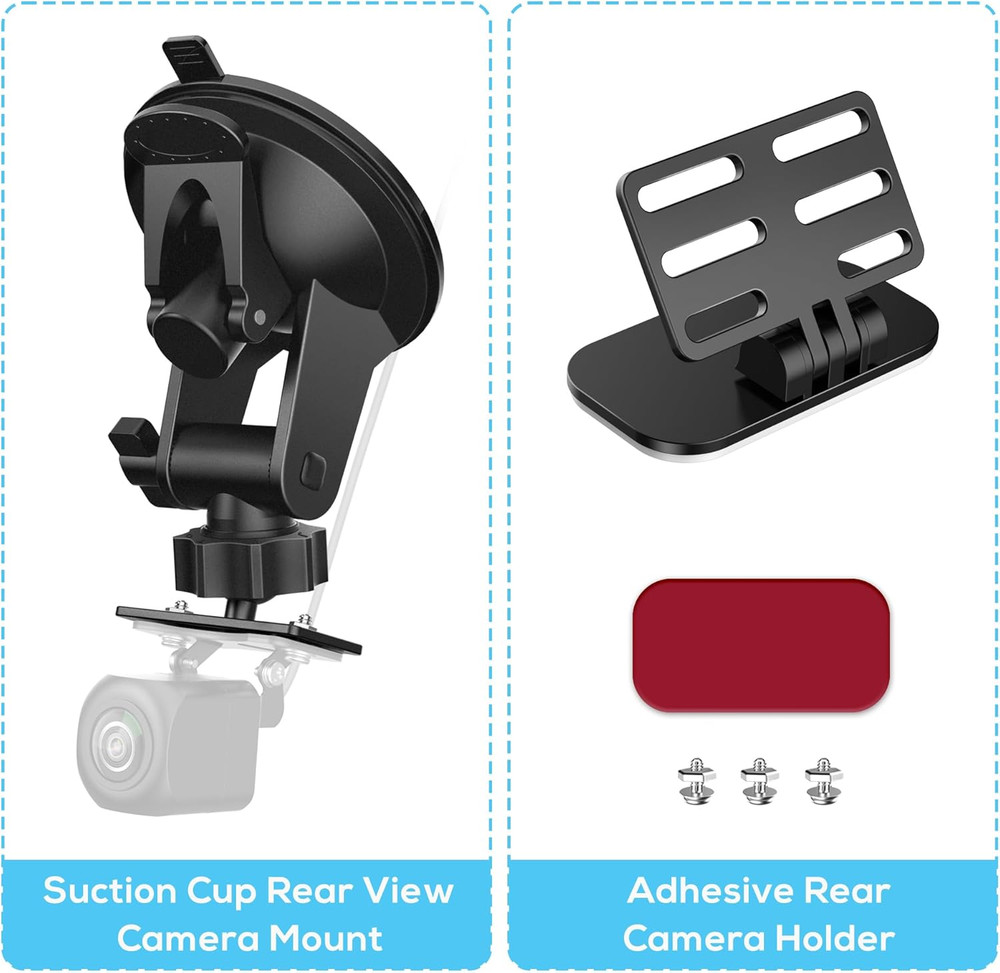 Universal Rear Window Camera Mount - Adjustable Backup & Dash Cam Holder