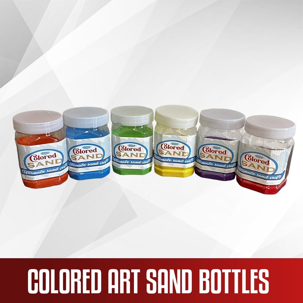 JJ Care Colored Art Sand 6 Bottles Set