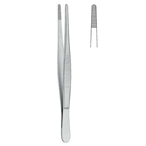 DRESSING Forceps, Standard Pattern, 5.5", Straight Serrated Tips, Premium
