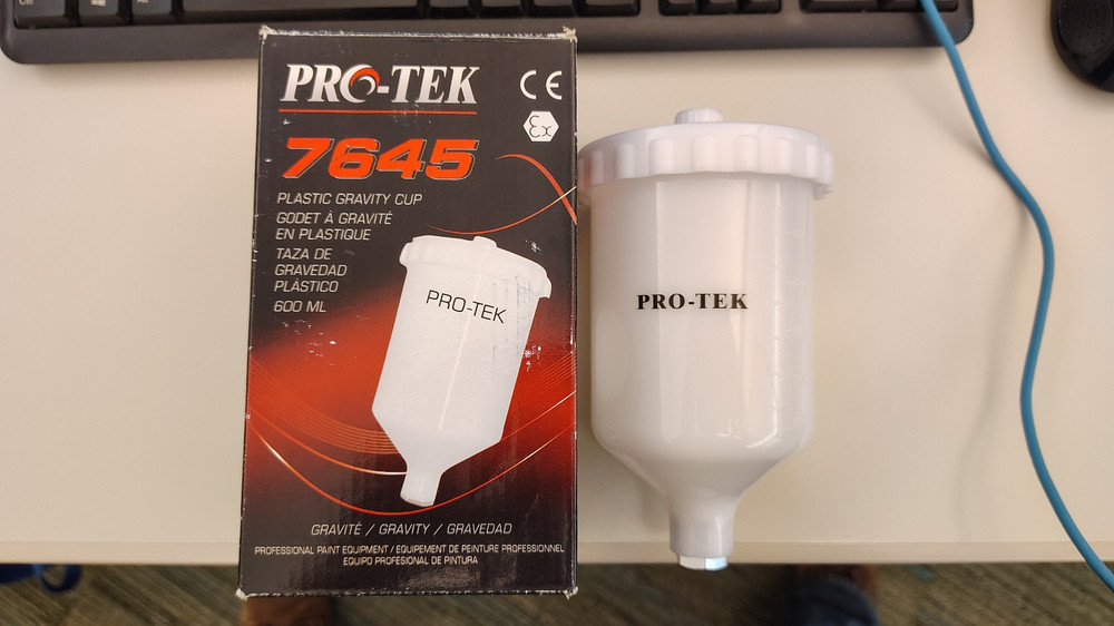Pro-Tek 7645 Plastic Gravity Cup 600 ML Professional Paint Equipment ProTek NEW!