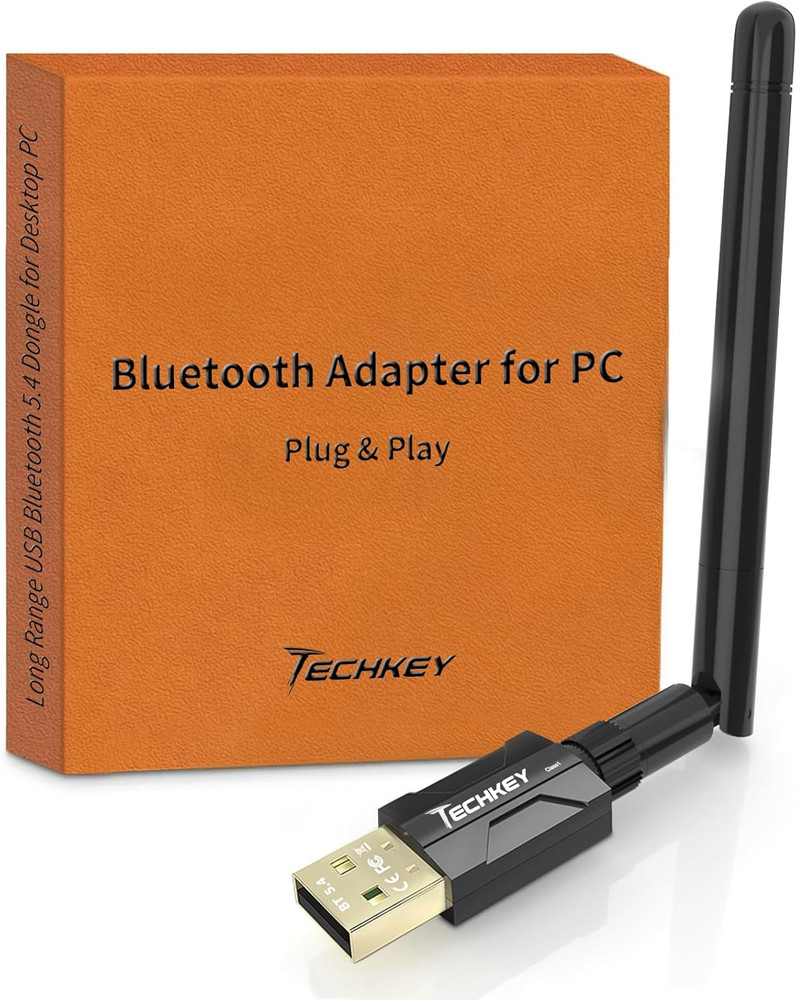 USB Bluetooth 5.4 Adapter for Desktop PC: Long Range 500FT Wireless Dongle with
