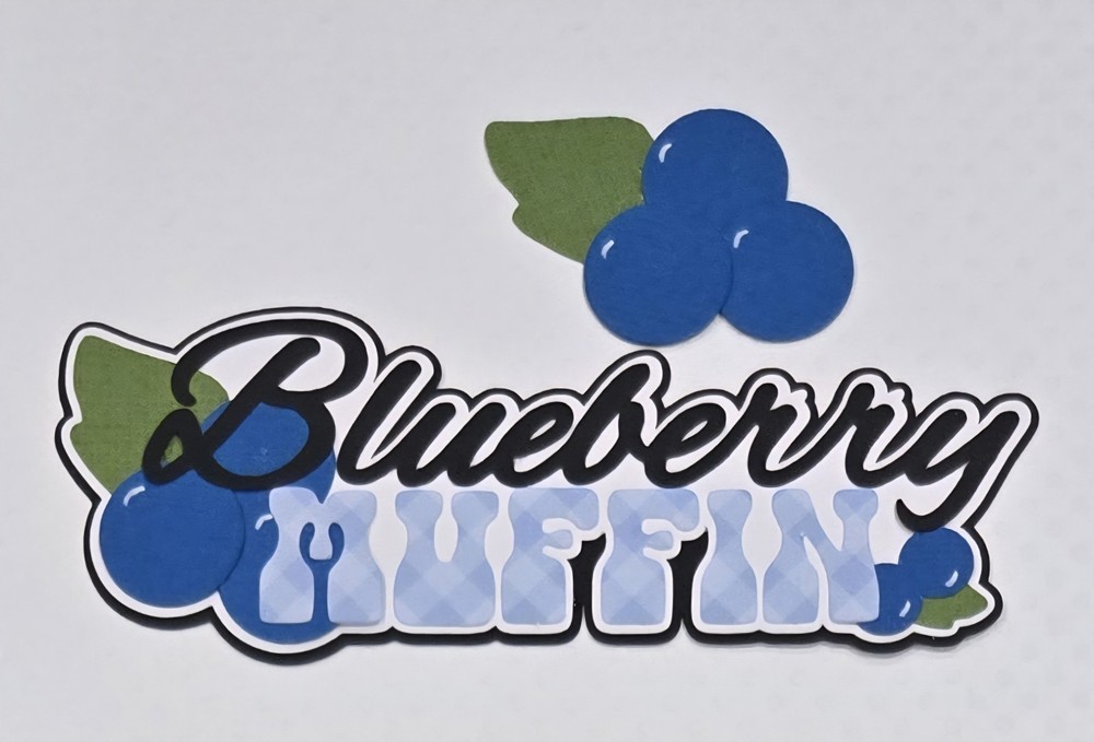 Blueberry Muffin Title Set.  Scrapbook, Card Making Paper Piecing