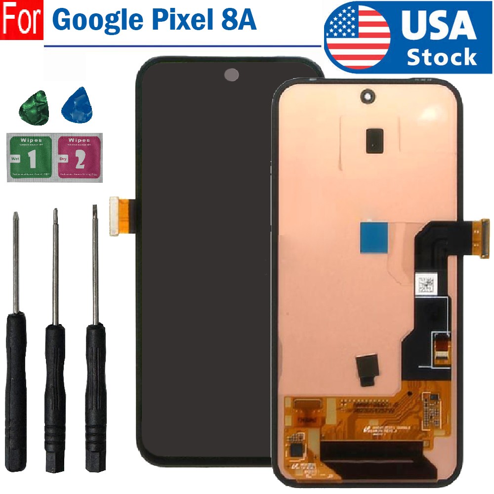 For Google Pixel 8A 5G OLED Display Touch Screen Digitizer Assembly Fingerprint