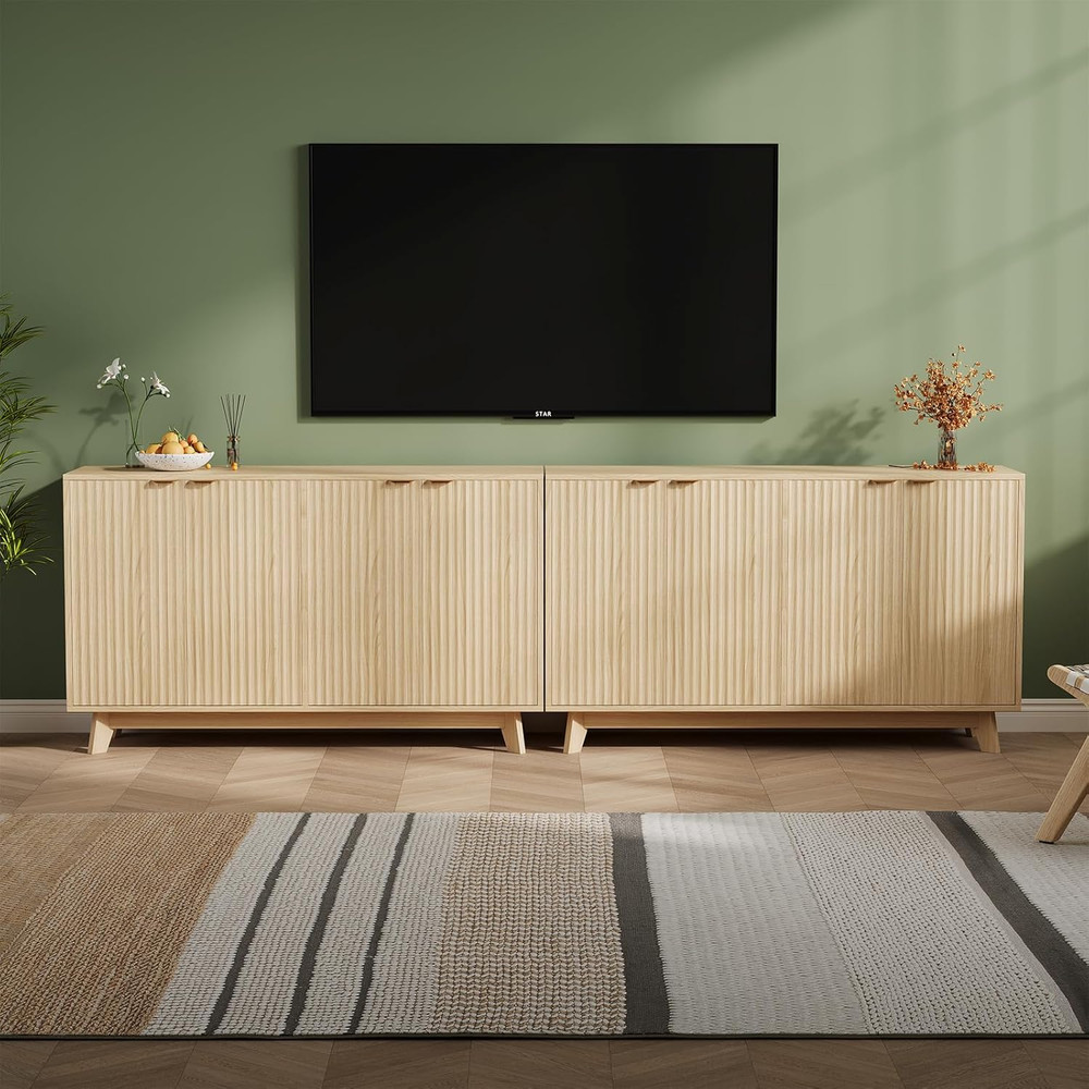 Modern 55.1" Sideboard Buffet Cabinet with Adjustable Shelves & Storage