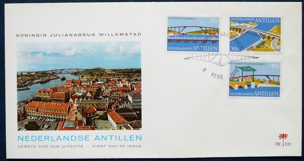 Netherlands Antilles FDC - Willemstad Bridges_1975.