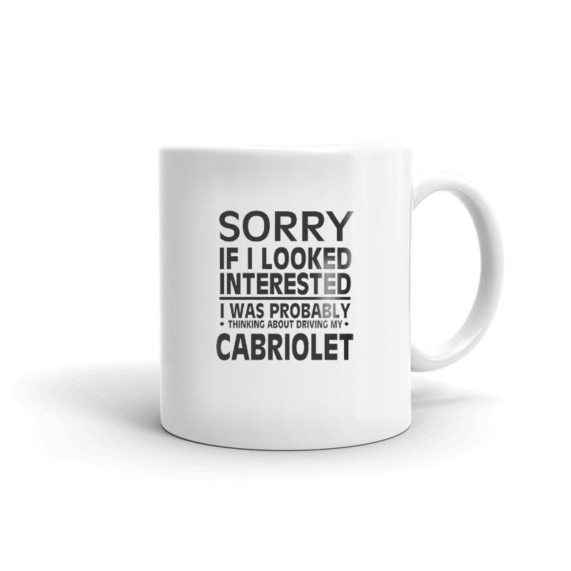 Thinking About Driving My Cabriolet Coffee Tea Ceramic Mug Office Work Cup