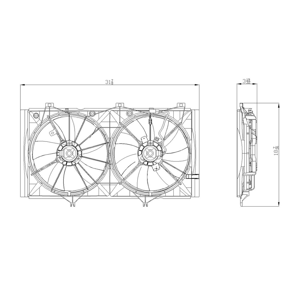 Radiator & Condenser Fan Assy TYC 622420