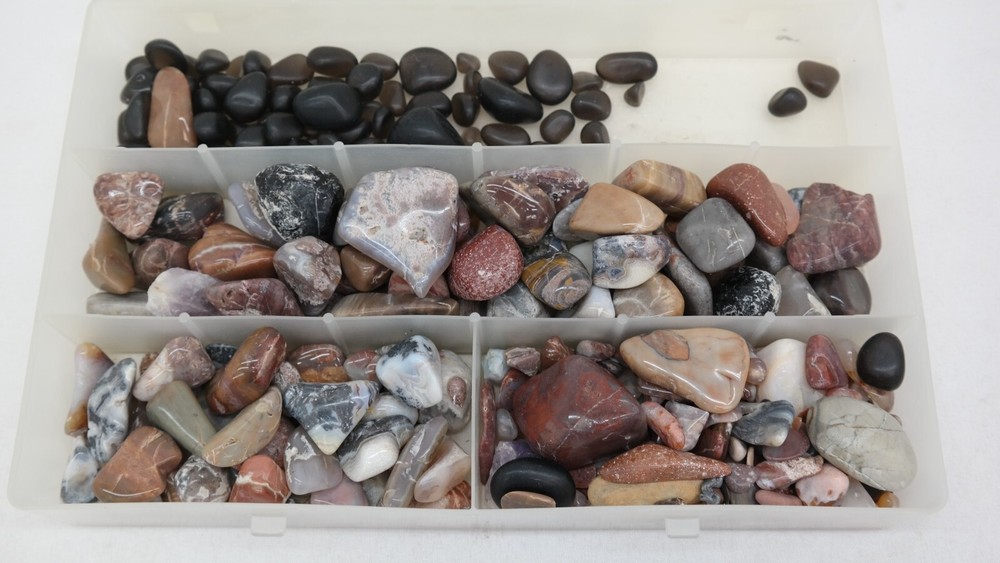 Mixed Polished Stones Lot 3 1/2lbs S1