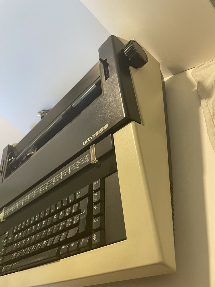 Brother EM-80 Typewriter Tested Working With Cover, 7220 Black Read Description