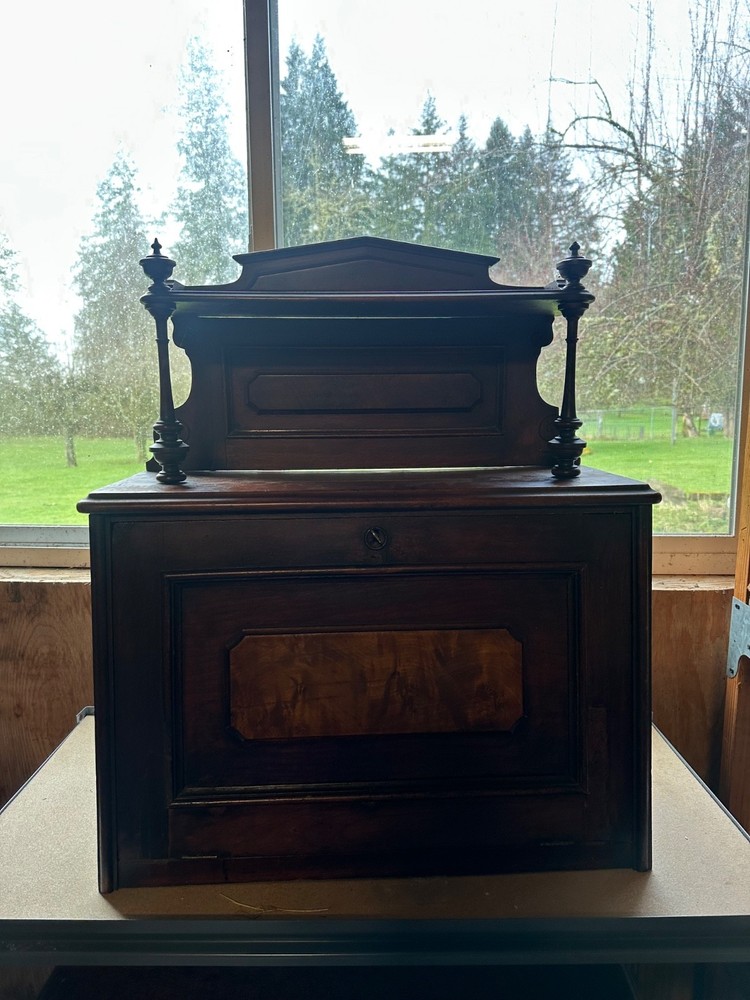 Antique Victorian-style fall-front secretary desk