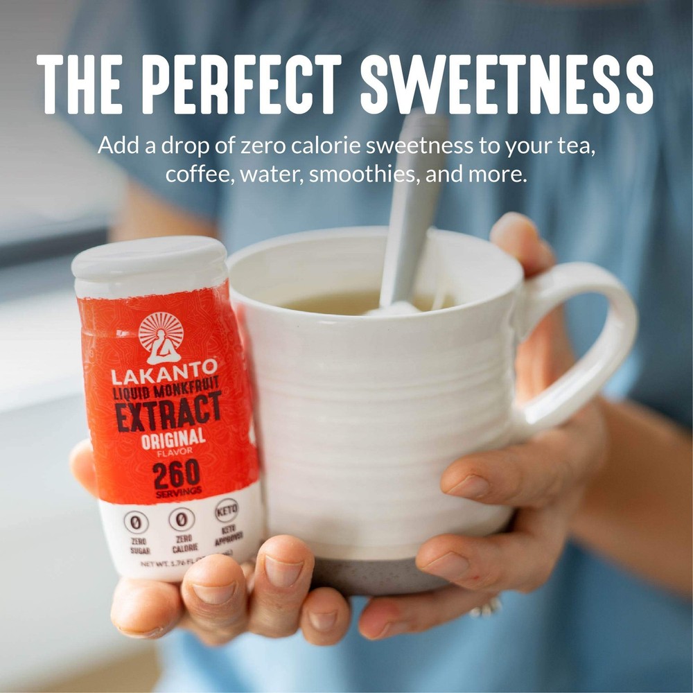 Lakanto Liquid Monkfruit Extract Drops Zero Calorie, Zero Sugar, Keto Drink ...