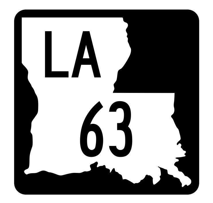 Louisiana State Highway 63 Sticker Decal