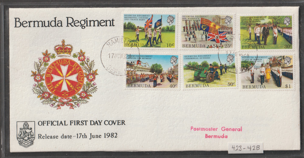 Bermuda FDC 1982 Scott 423-428