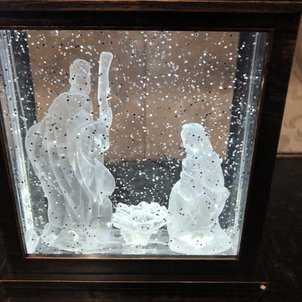 LED Nativity Snow globe tested and works great