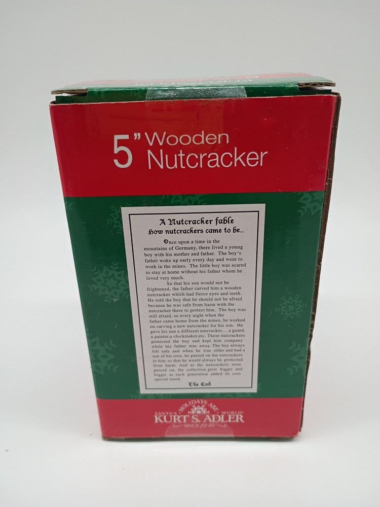 Kurt S. Adler 5" Wood Soldier Nutcracker with Original Box