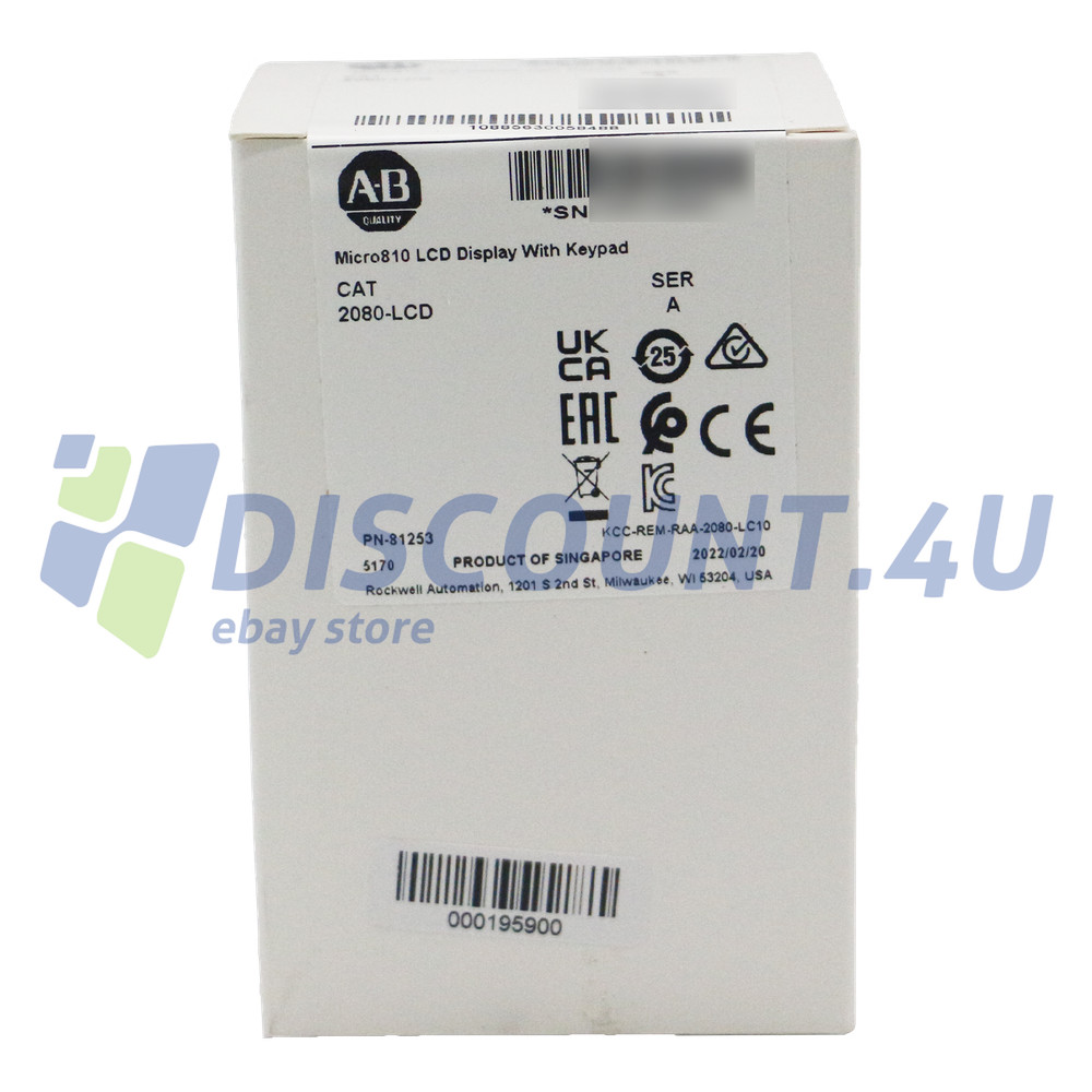 New 2080-LCD Allen-Bradley 2080 Micro800 System 1.5 LCD Display and Keypad