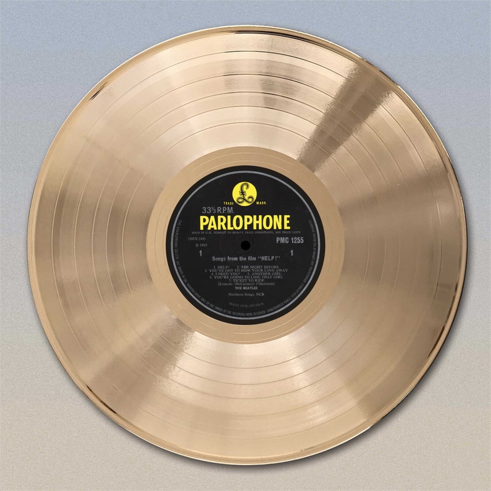 Beatles "HELP"  Gold LP Record wall art