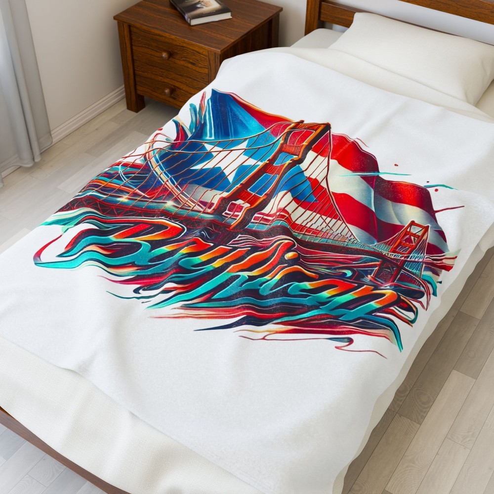BayRican Plush Throw Blanket Size 50X60