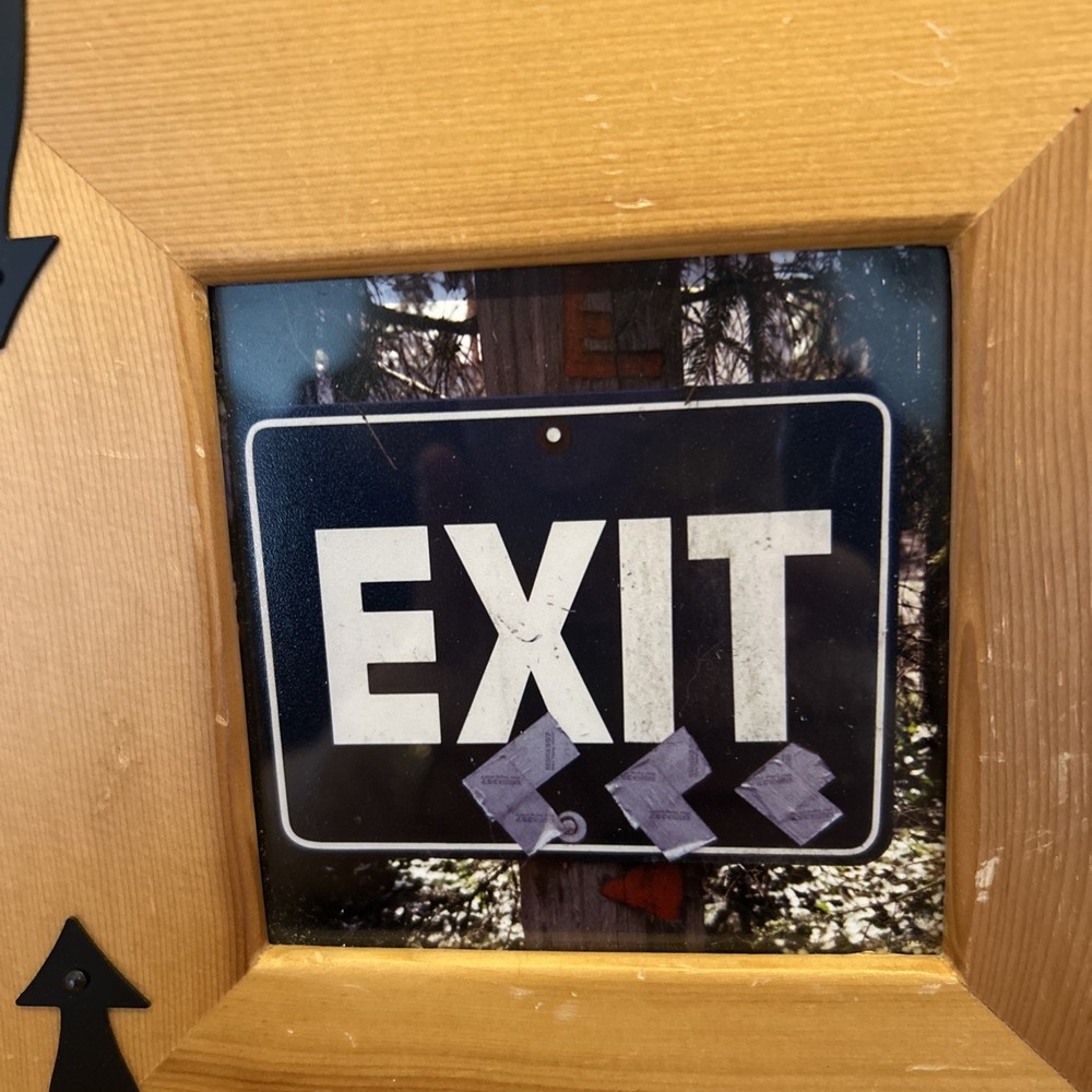 EXIT SIGN PICTURE IN PITCTURE FRAME 7.5 " X 7.5"