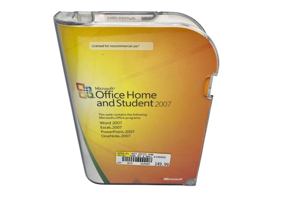 Microsoft Office Home & Student 2007 - Case & Disc Only