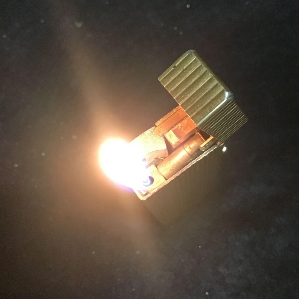 Overhauled Dunhill Rollagas lighter Gold without box