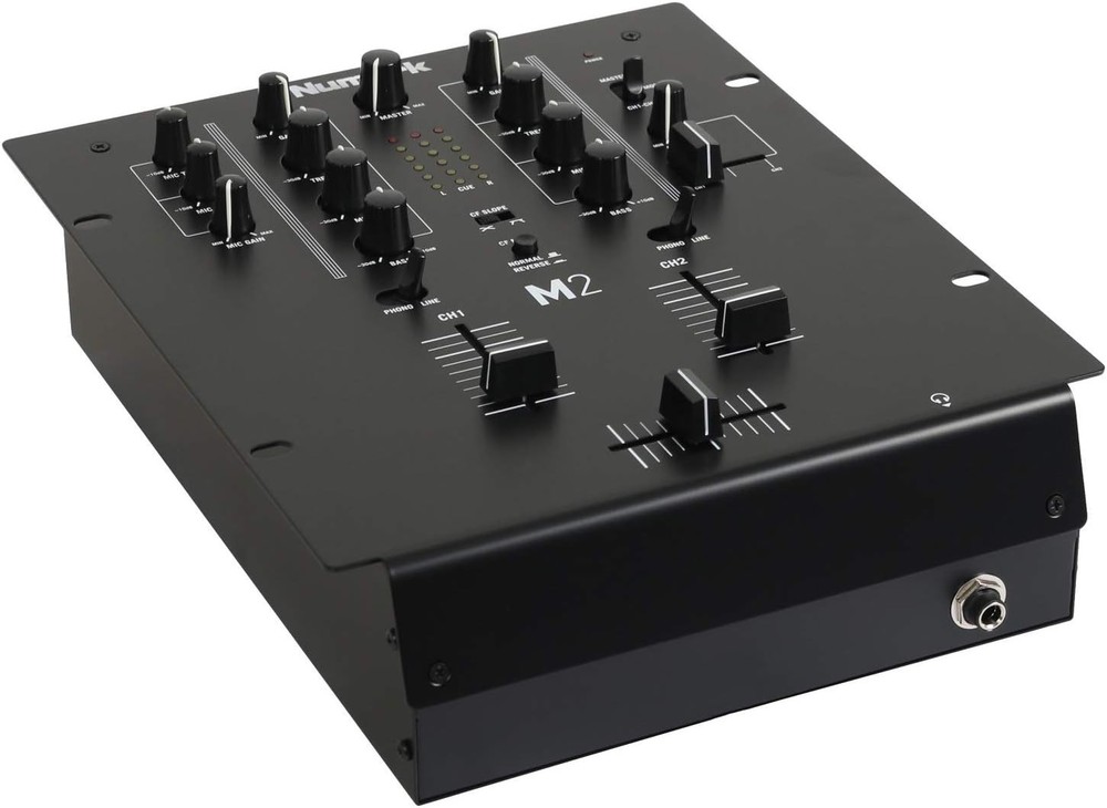 Professional 2-Channel DJ Mixer with Replaceable Crossfader & Microphone Input
