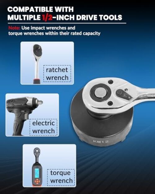 13pc Spindle Nuts Socket Kit Ball Joints Axle Locknut Remove Install Locking