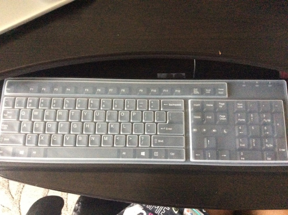 2 Pack Clear Desktop Computer Keyboard Protector Cover for PC 104/107 Keys