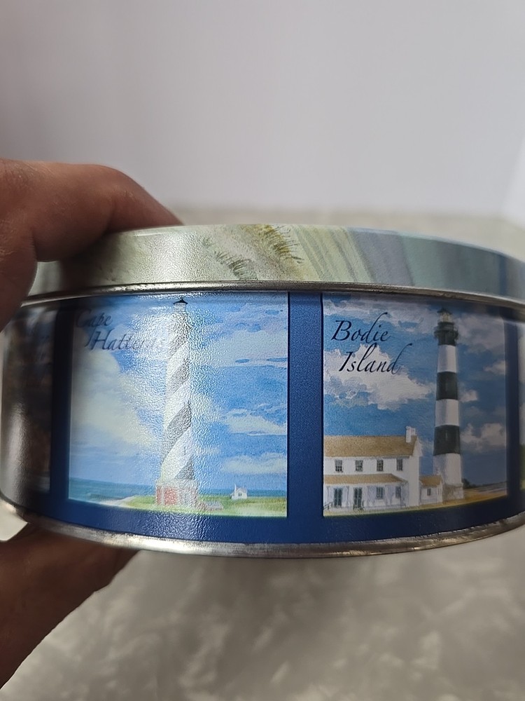 7" Lighthouse Cookie Tin.