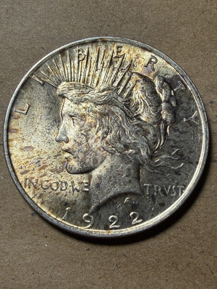1922 Peace Dollar - BU - Toned - As Shown! (#2435)