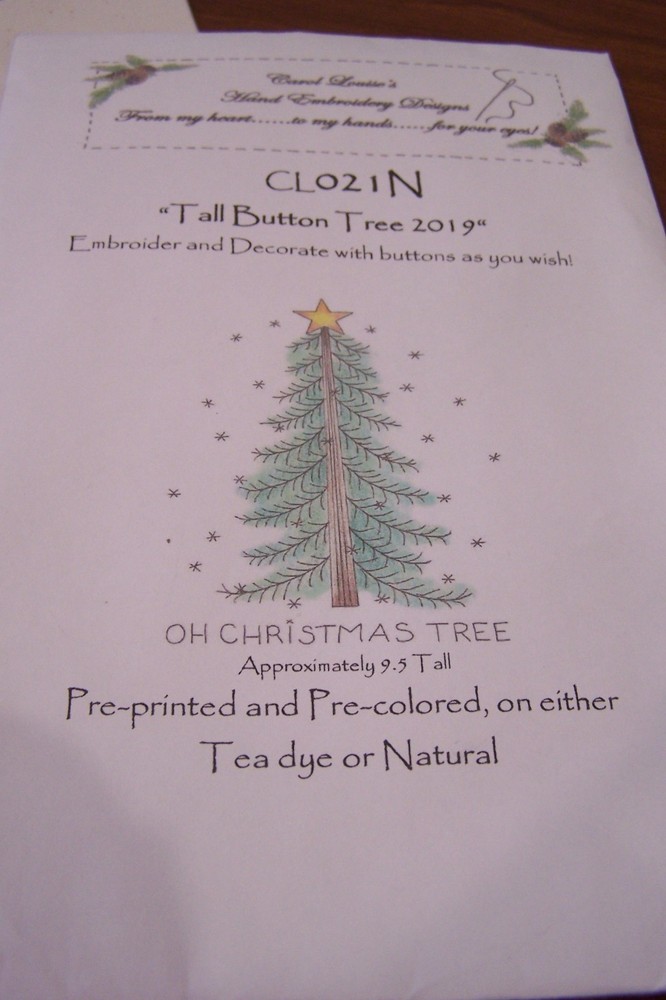 Oh Christmas Tree Tall Button Pattern CL021N